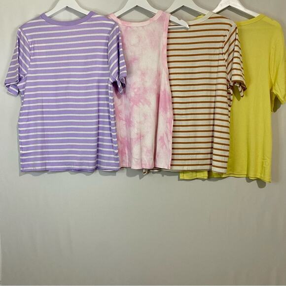 A New Day Women’s Lot of Plus Sized Tank & Tee Shirts Pink Purple Yellow NWT - Picture 7 of 7